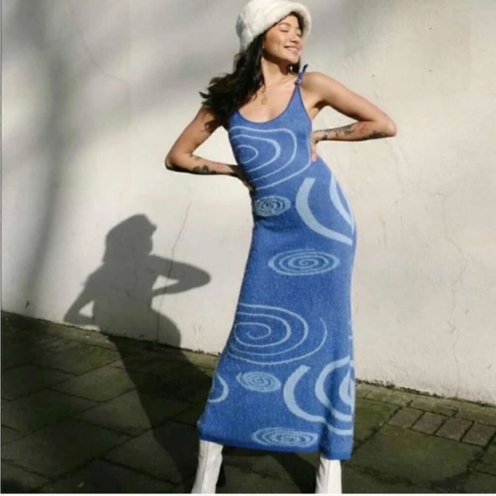 House of Sunny Hockney dress in Galaxy Blue!